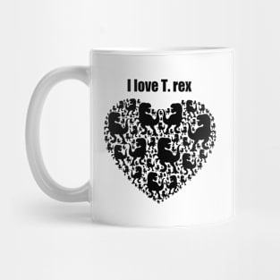 T. rex dino dinosaur cute heart Tyrannosaurus rex Mug